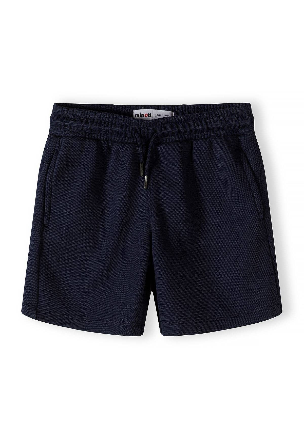 Jongens polo set donkerblauw met comfortabele korte broek