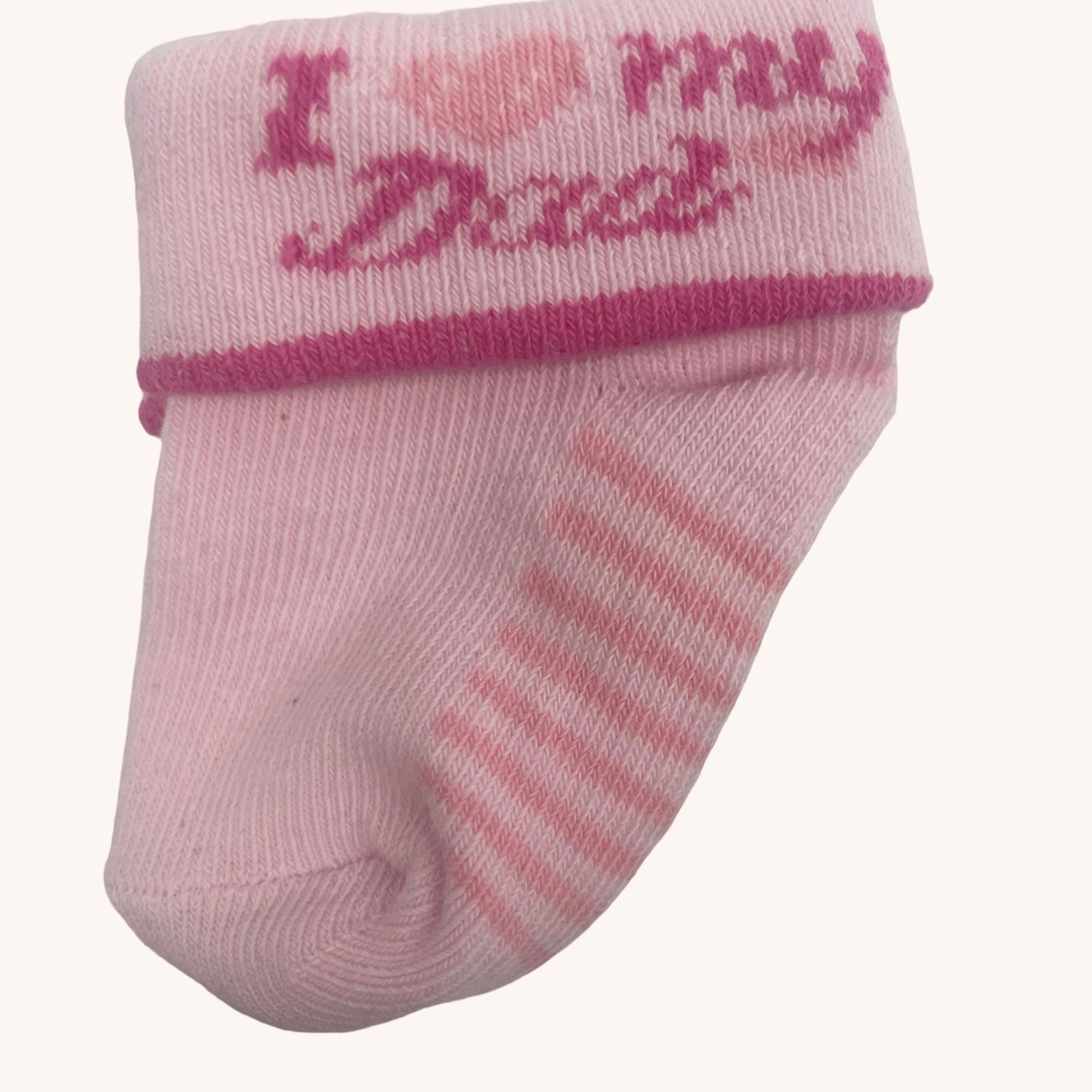 Roze baby sokjes “I love my dad”