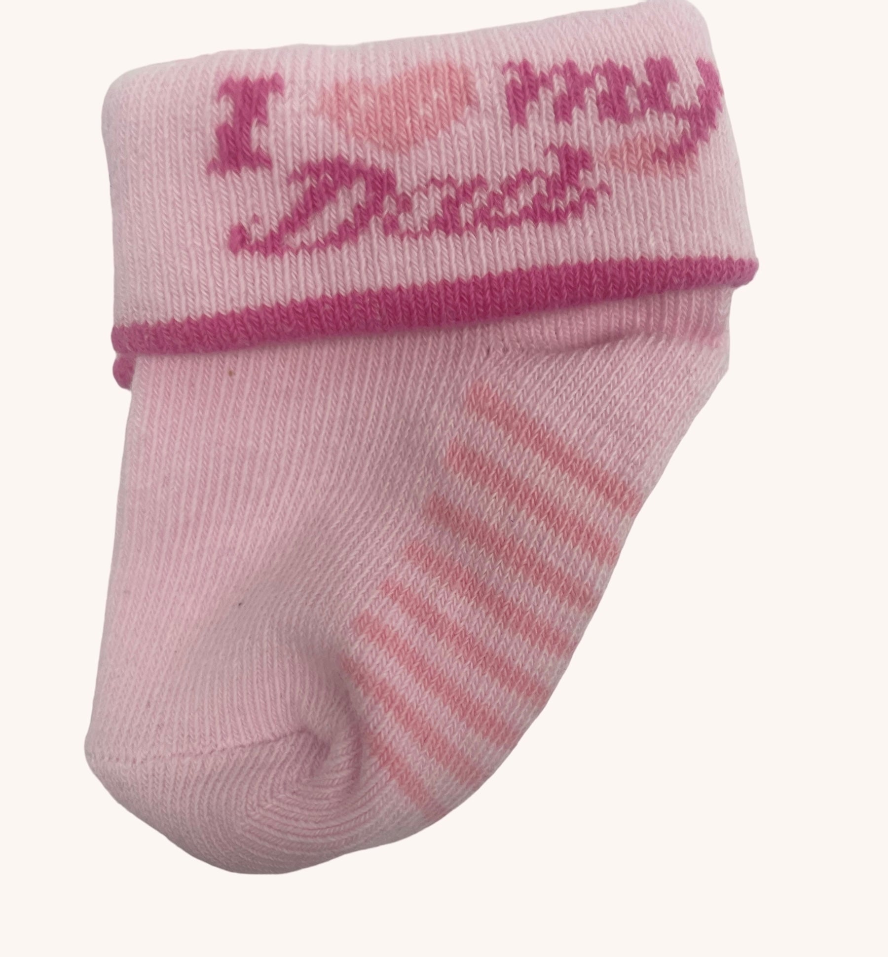 Roze baby sokjes “I love my dad”