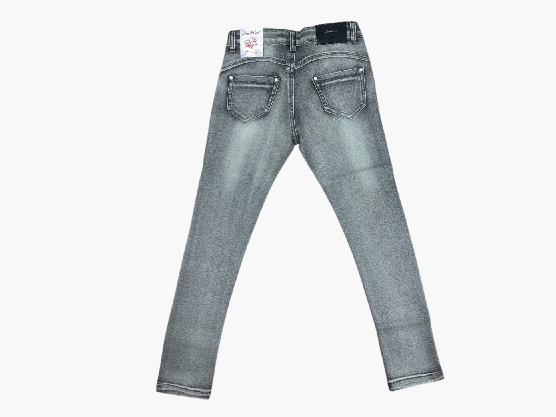 Grijze Meisjes Jeans met Sterren – Slim Fit