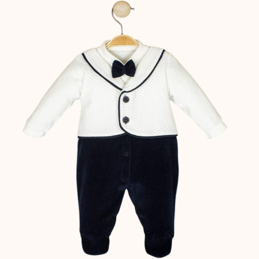 Velour boxpak met knoopsluiting