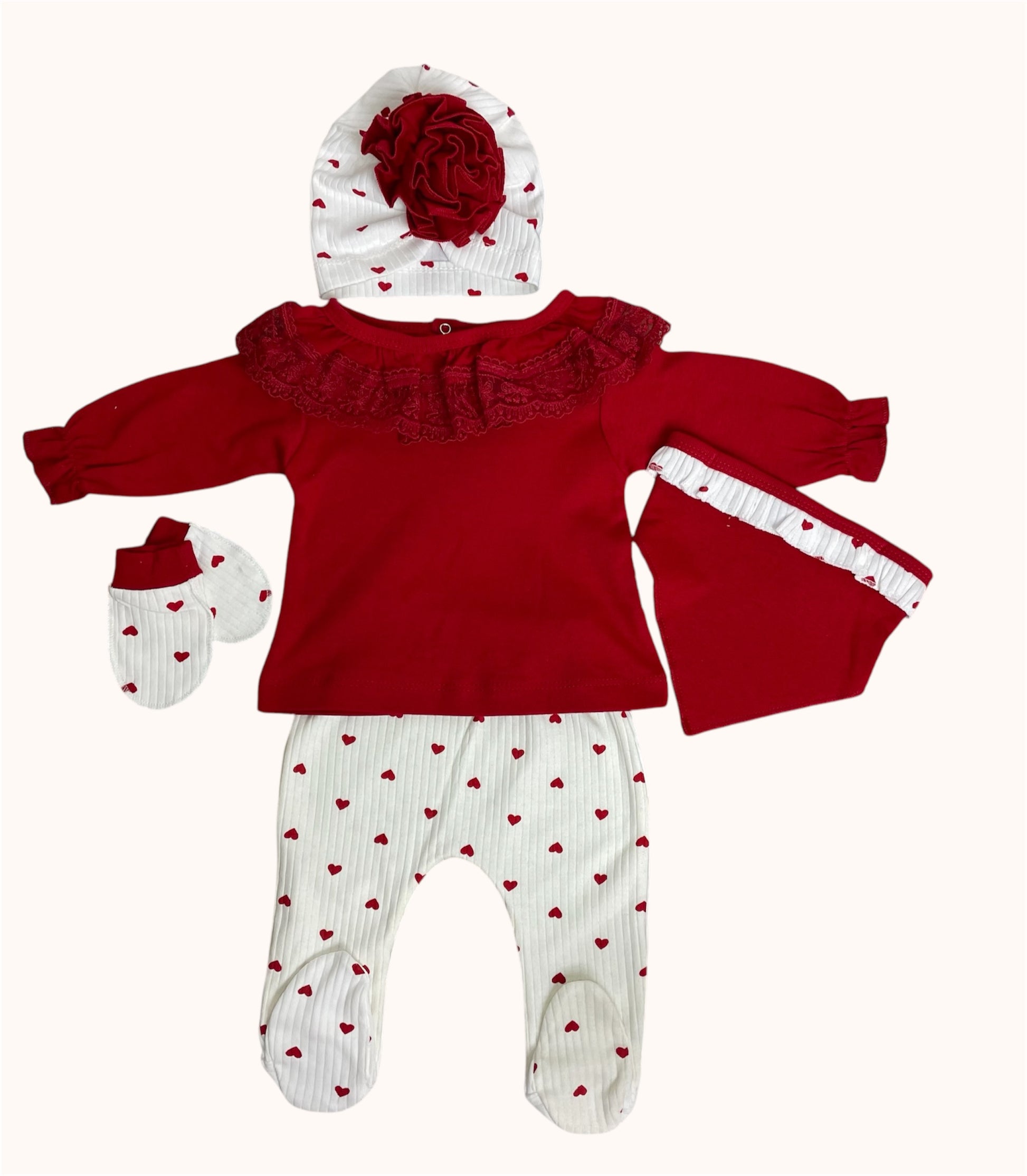 Babyset rood en wit