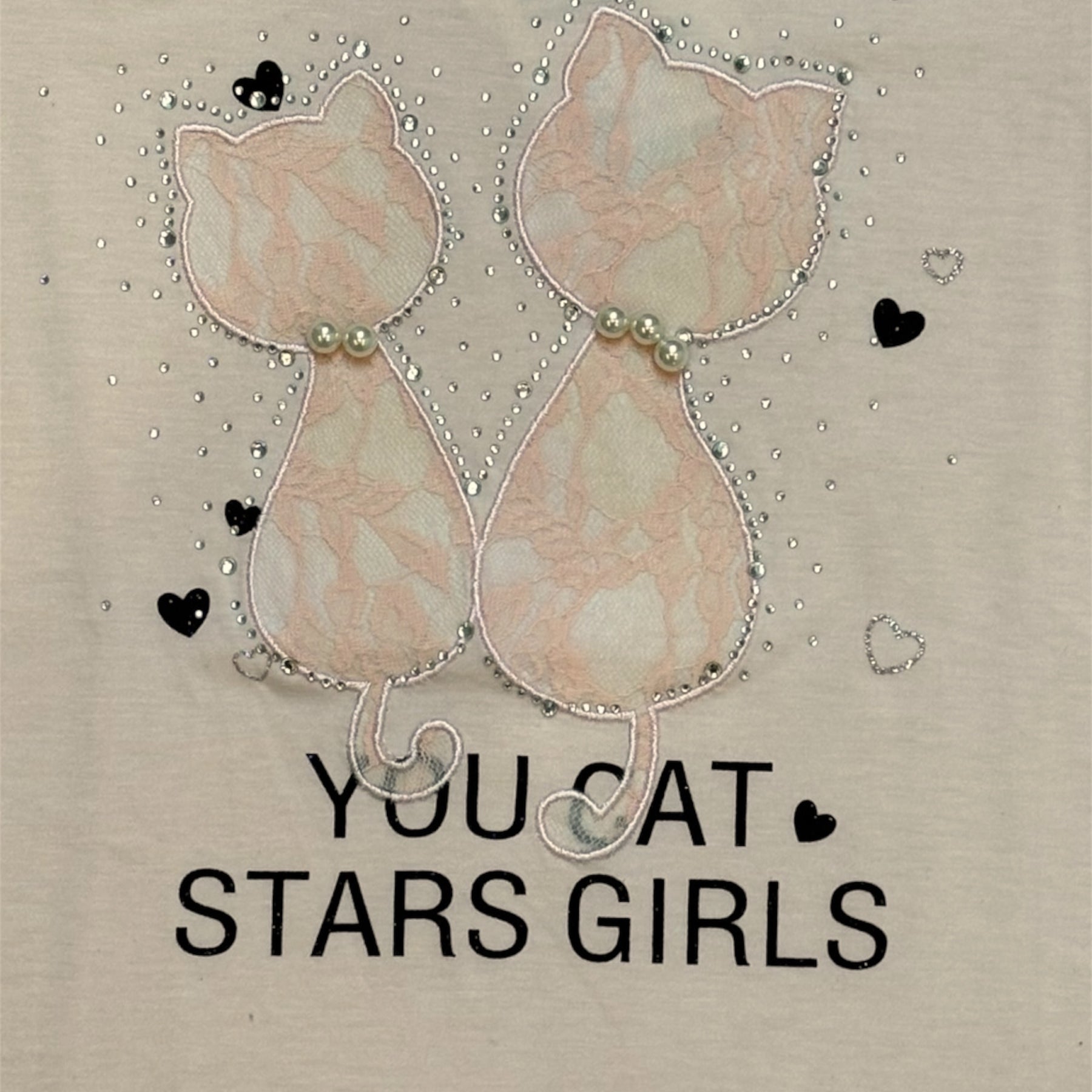 Roze T-shirt met kattenprint