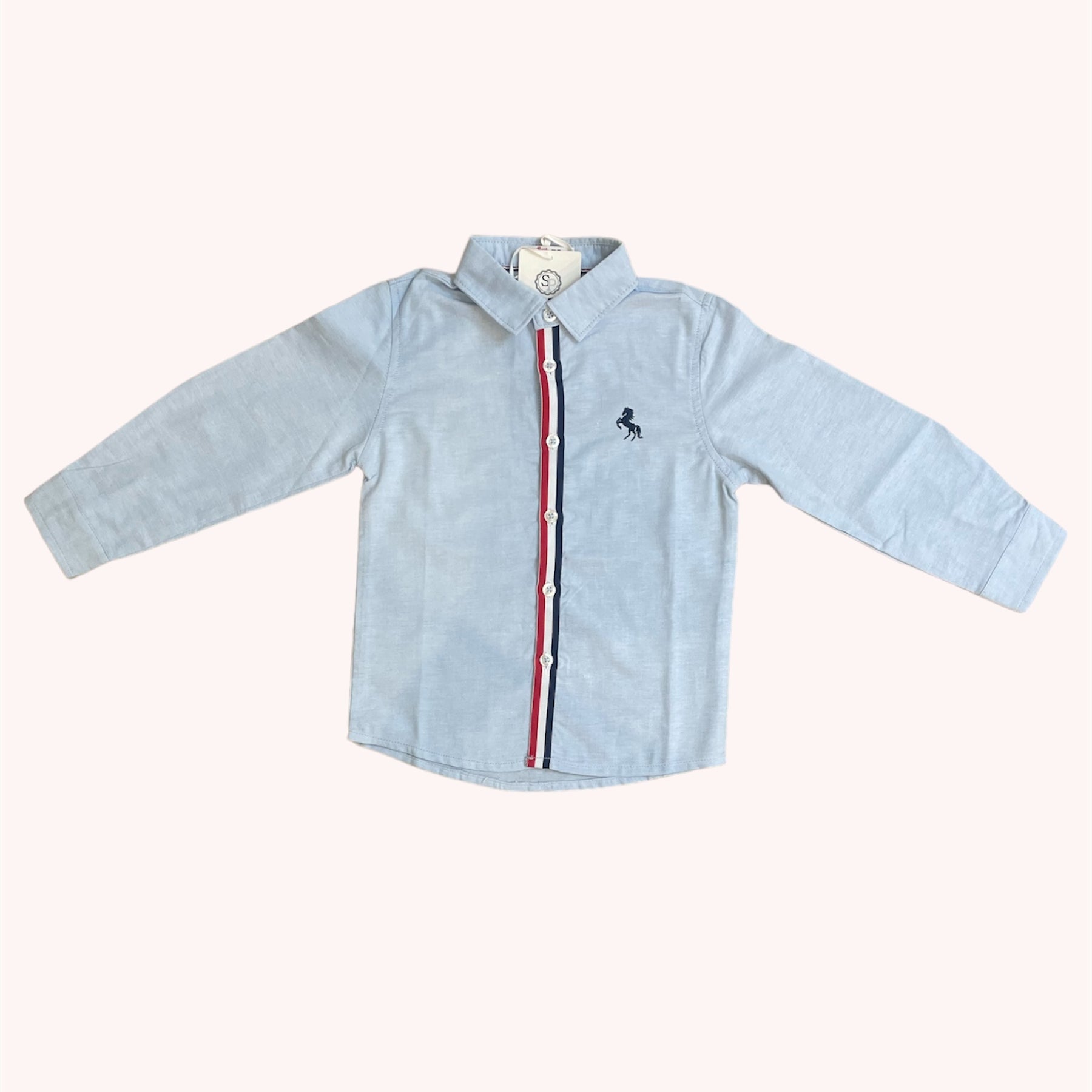 Blauw Jongenshemd met Knoopsluiting