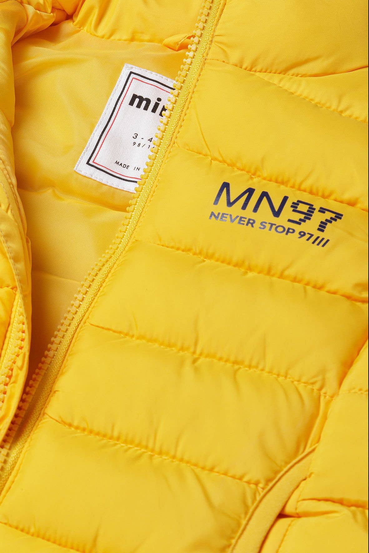 Minoti kinderjas zonder mouwen geel bodywarmer