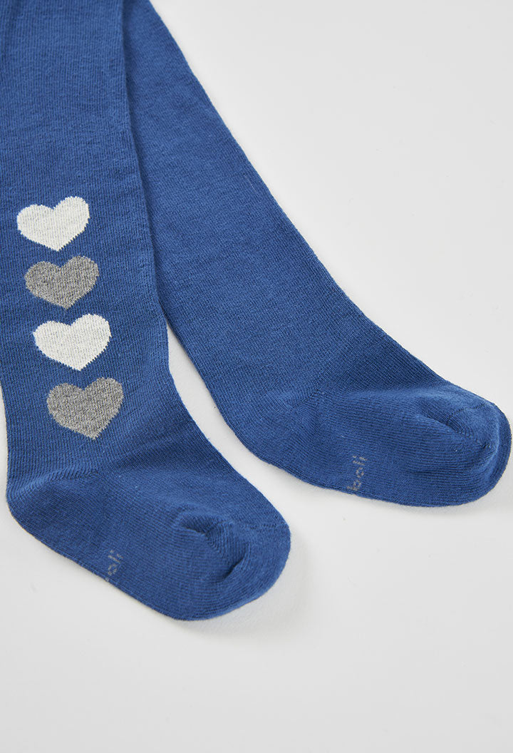 detail van de hartjes op de blauwe Boboli meisjesmaillot