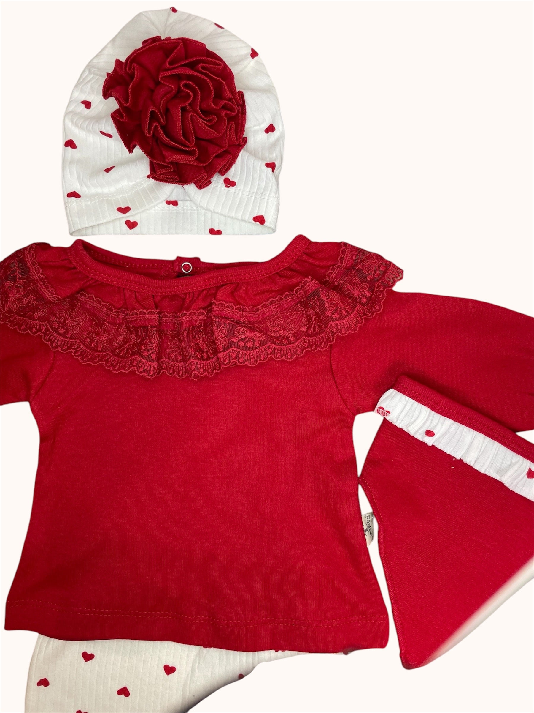 Babyset rood en wit