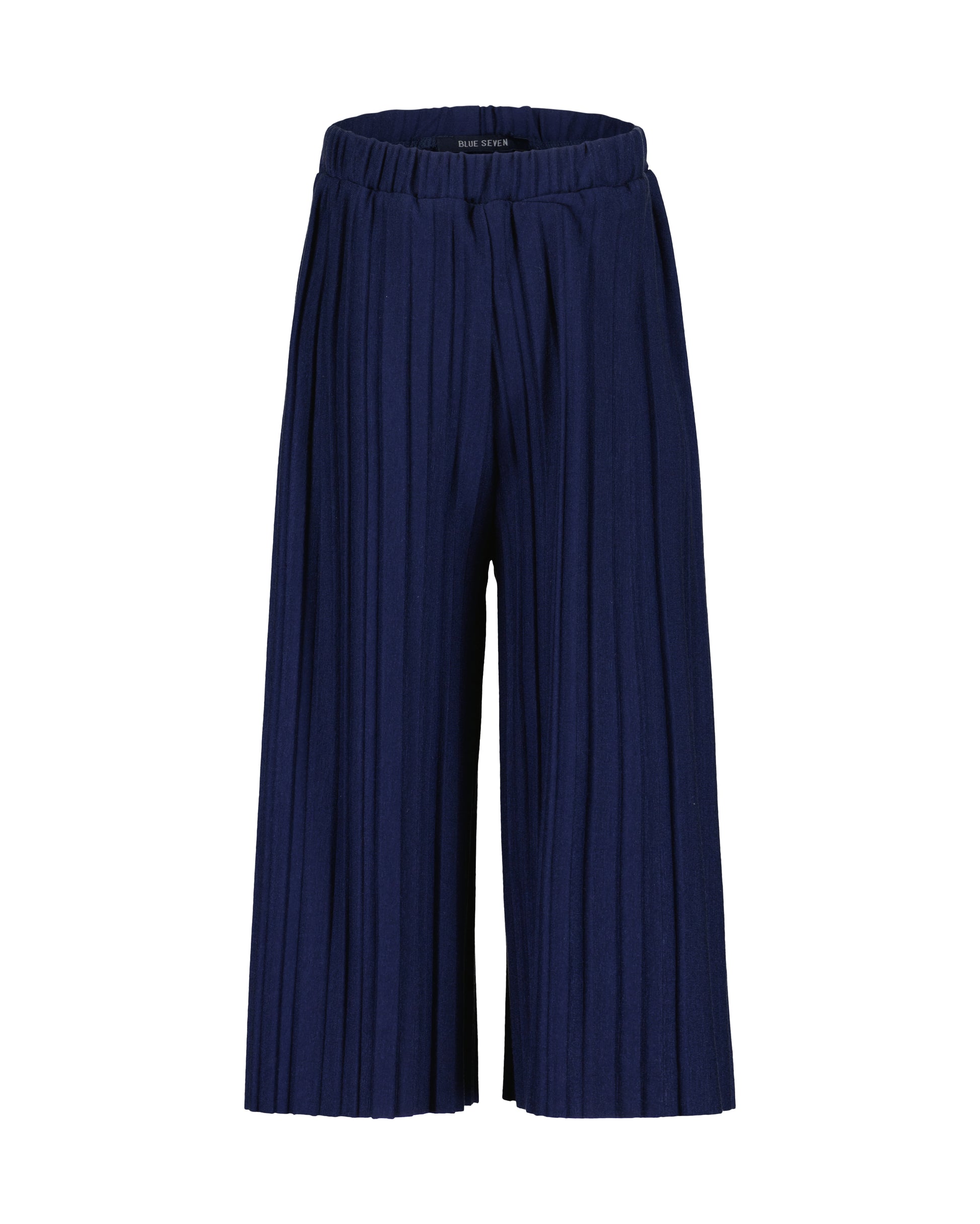 Marineblauwe meisjes culottes Blue Seven met doorlopende fijne plissé-plooien en elastische tailleband – Elisa Kids Boutique