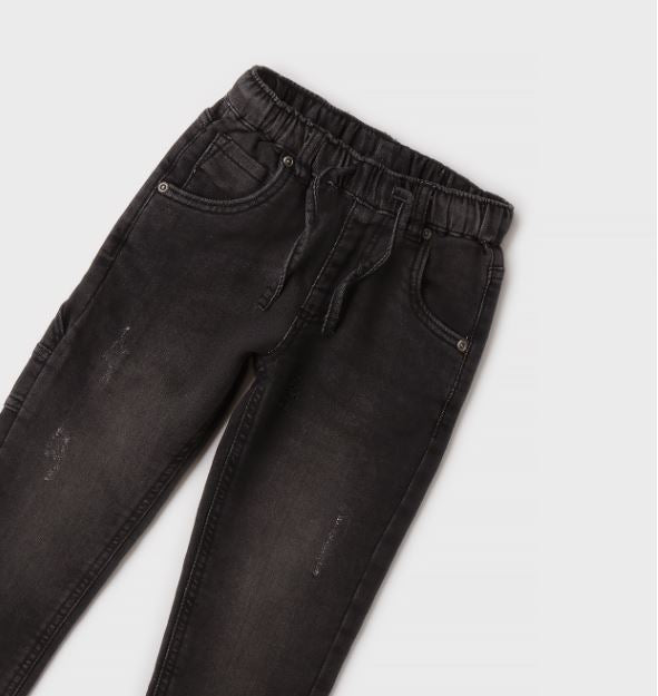 iDO jeansbroek jongens met elastische taille en verstelbaar koord, detail