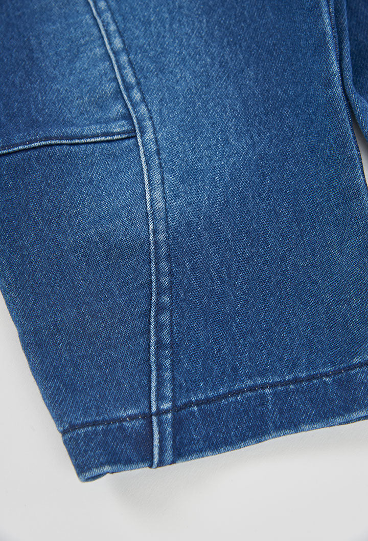 Detail donkerblauwe Boboli jogg jeans voor jongens 