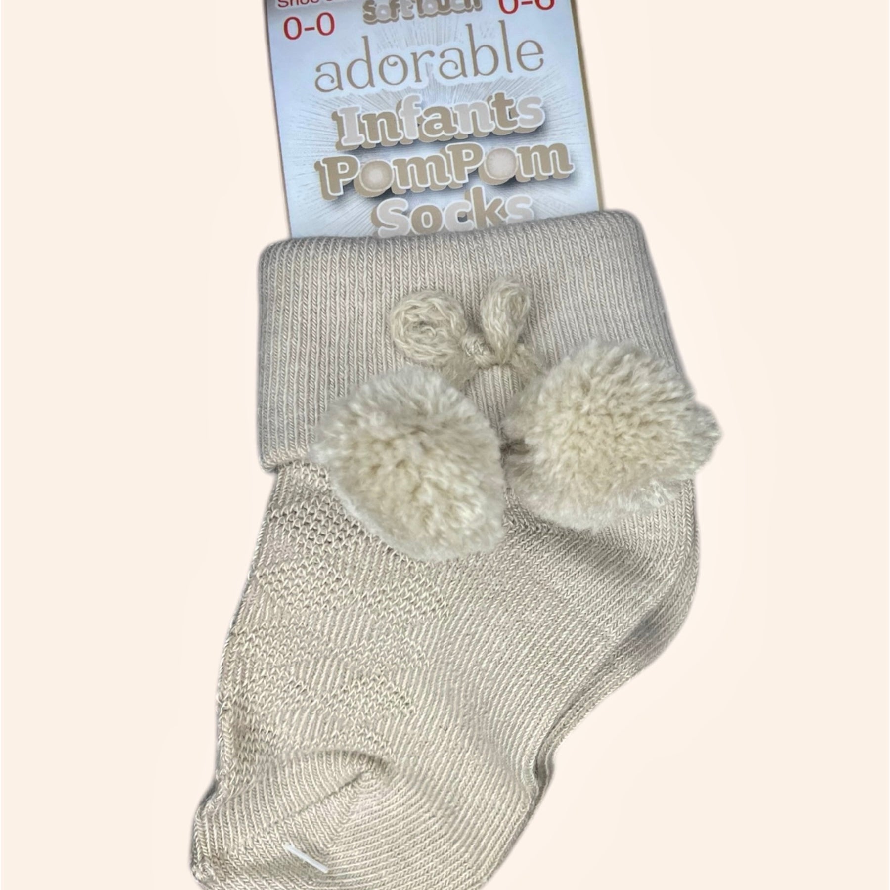 Baby Pom Pom Sokjes Beige