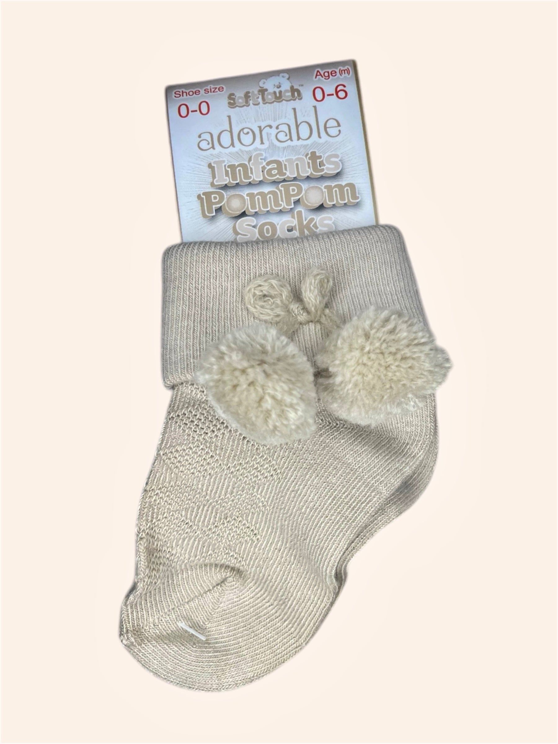 Baby Pom Pom Sokjes Beige