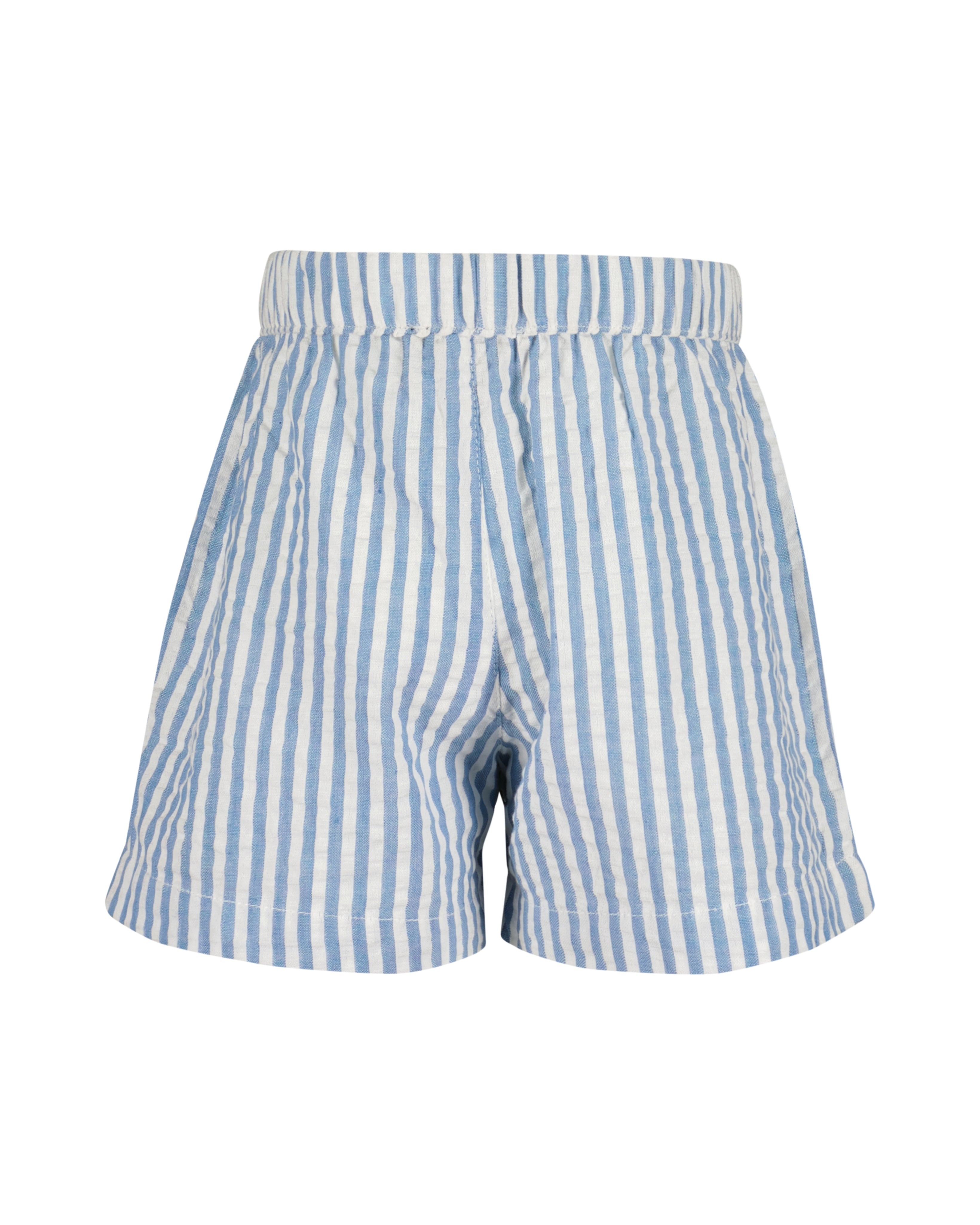 Meisjes shorts lichtblauw wit gestreept met elastische taille Blue Seven – Elisa Kids Boutique