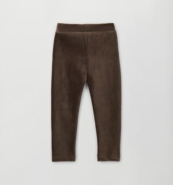 Achterzijde bruine iDO meisjes ribfluwelen legging