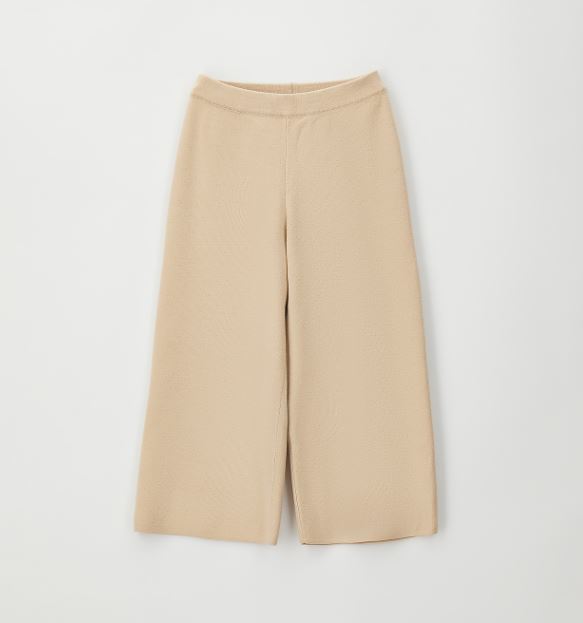 Beige iDO meisjes wijde broek met culotte-pijpen – vooraanzicht