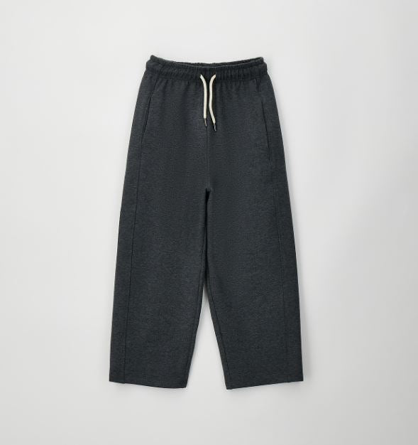antracietgrijze iDO joggingbroek voor meisjes, vooraanzicht