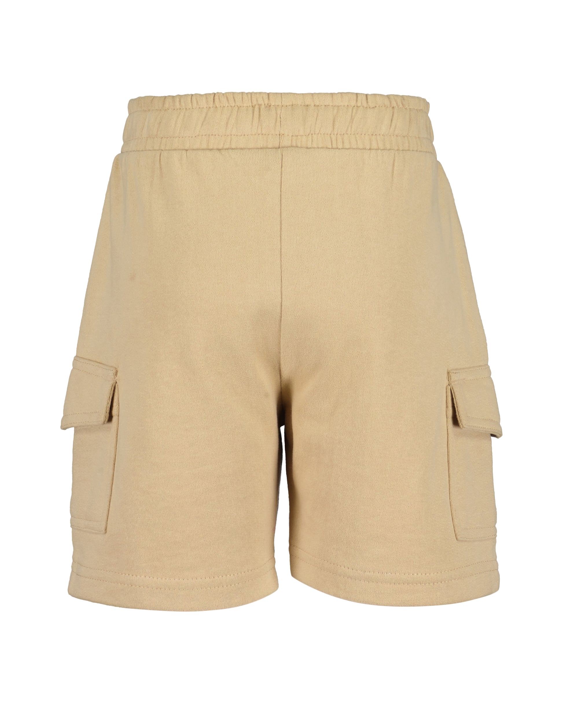 Jongens set t-shirt donkerblauw monster truck print en beige cargo shorts Blue Seven