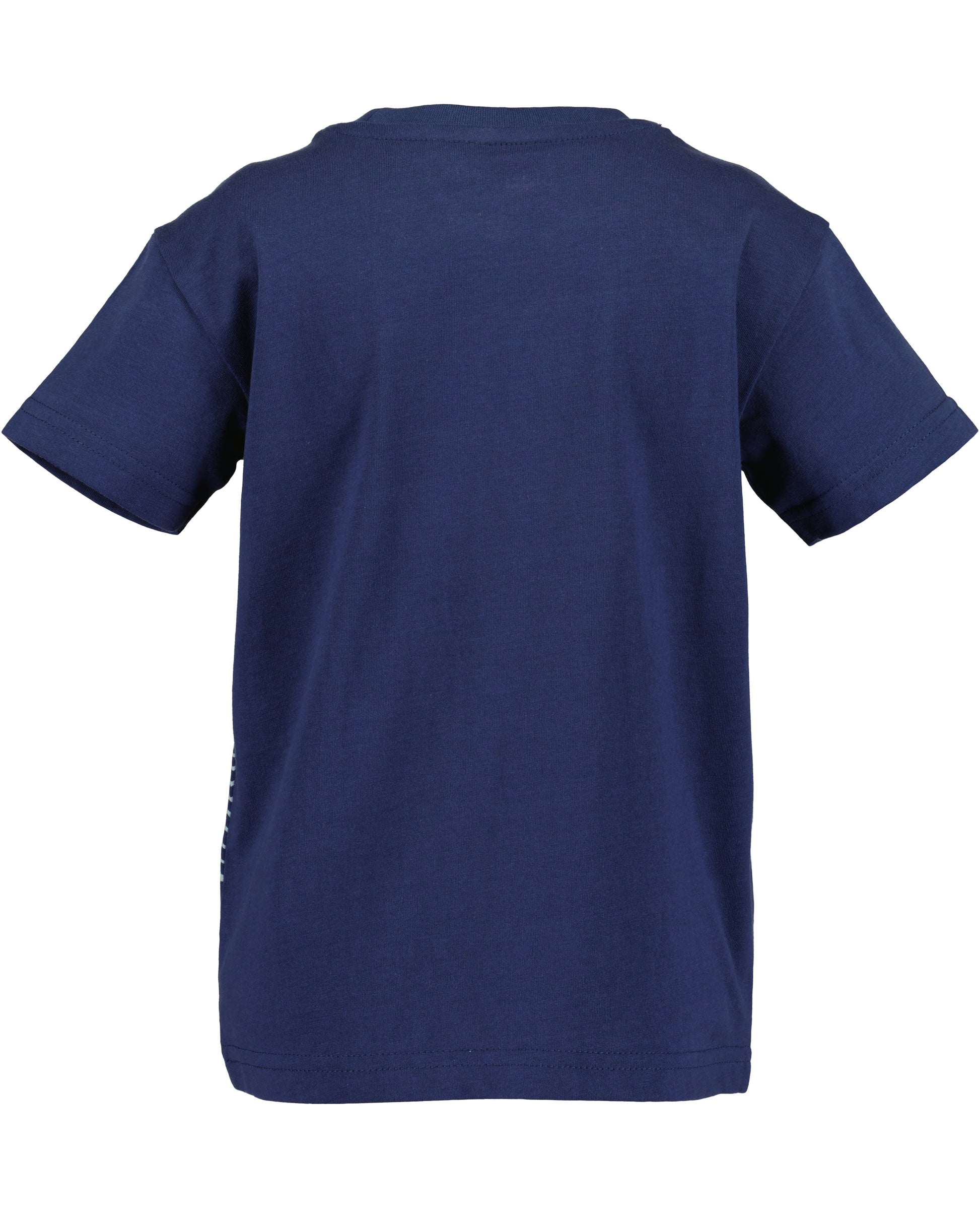 Jongens set t-shirt donkerblauw monster truck print en beige cargo shorts Blue Seven