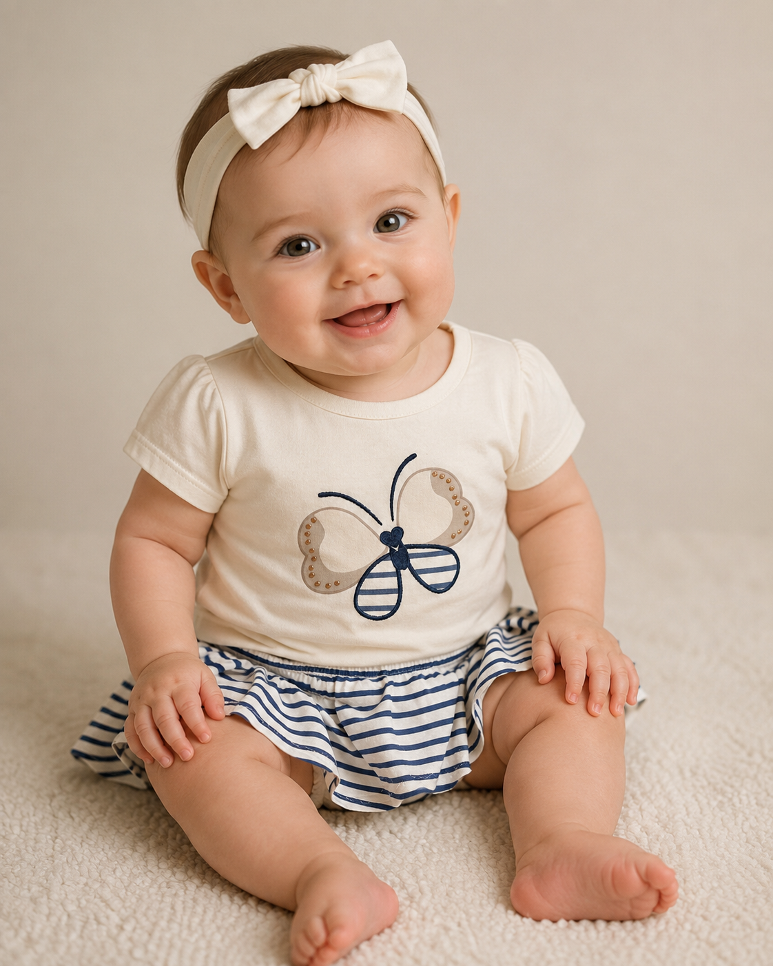 Baby setje t-shirt en rokje met slipje