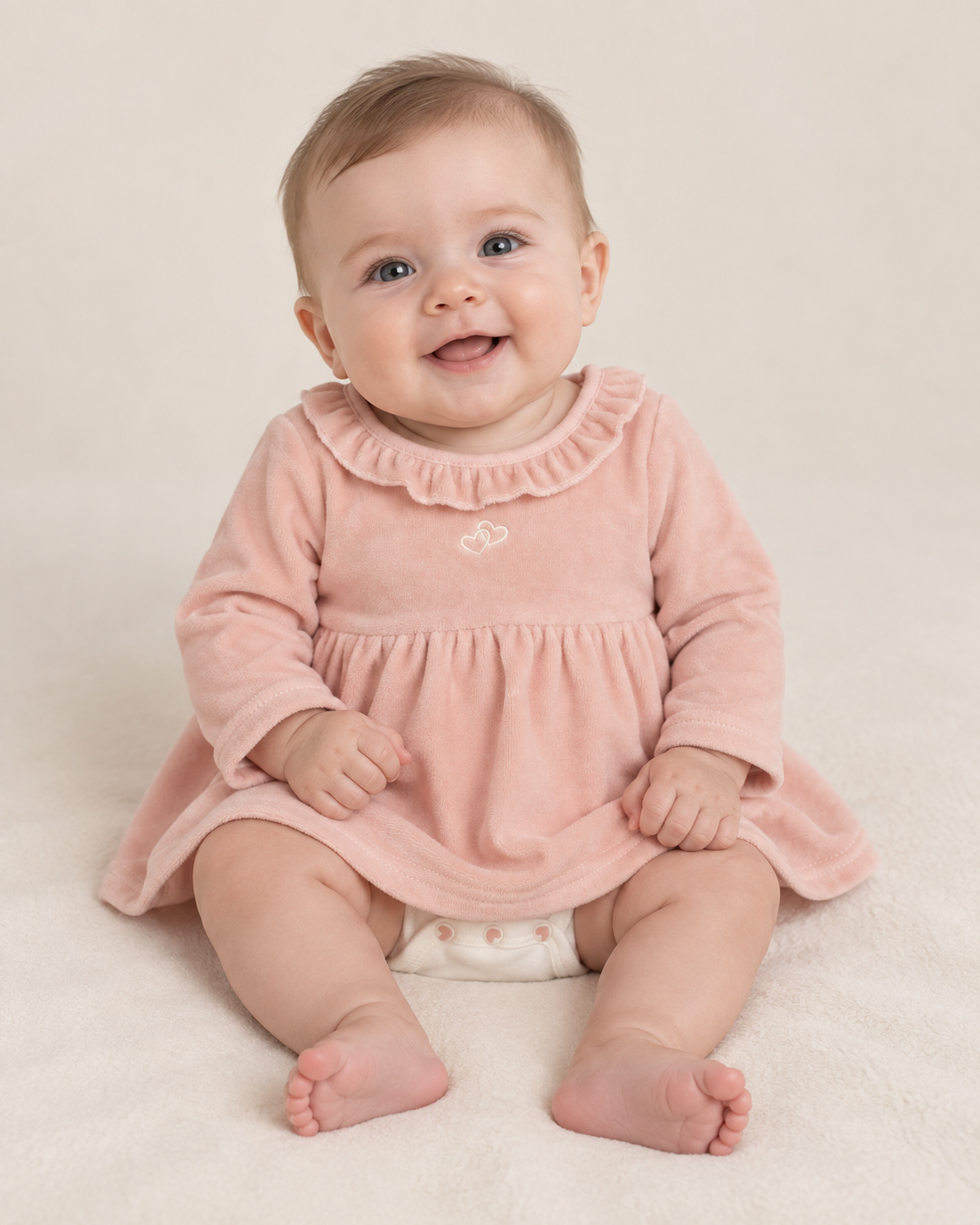 Blue Seven roze babykleedje