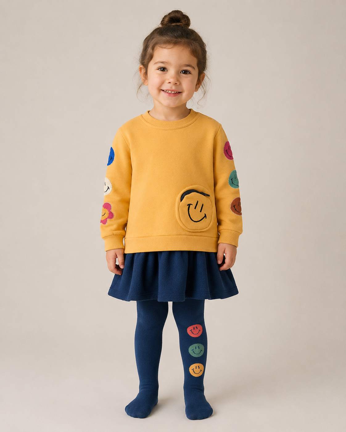 Sweaterkleedje meisjes met smileys – Boboli