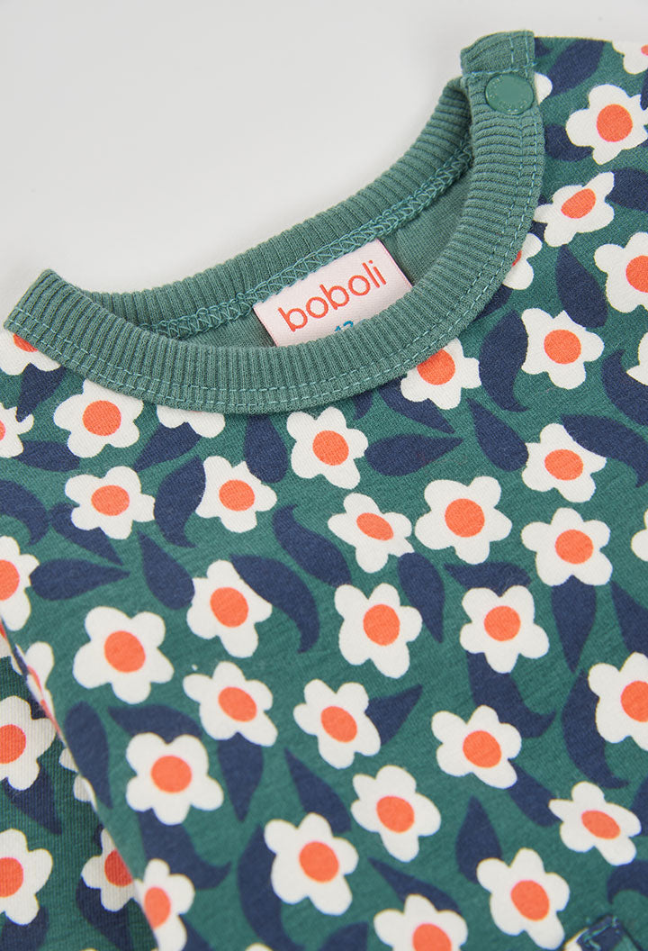 Boboli sweaterkleedje meisjes met geribde hals en schouderknoopje, detail