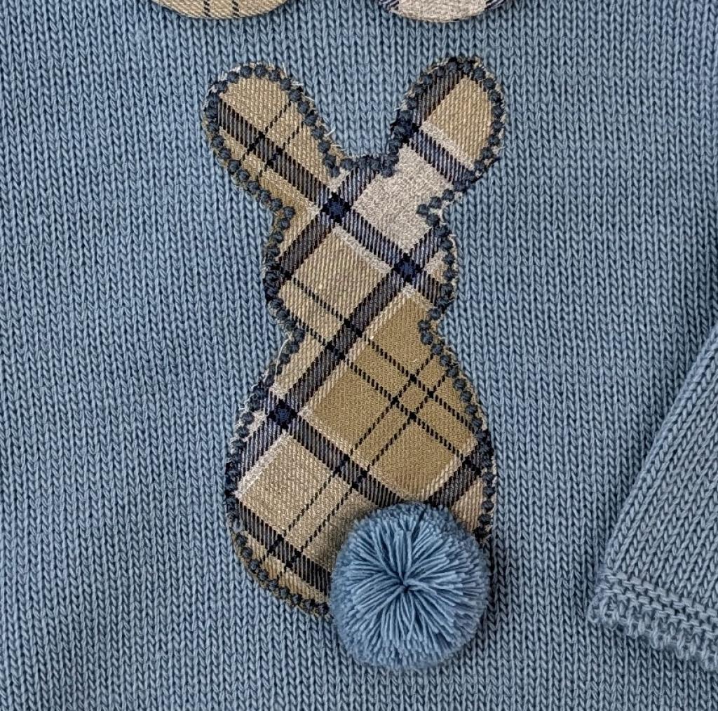 Gebreide Baby Romper met Schattig Konijnmotief