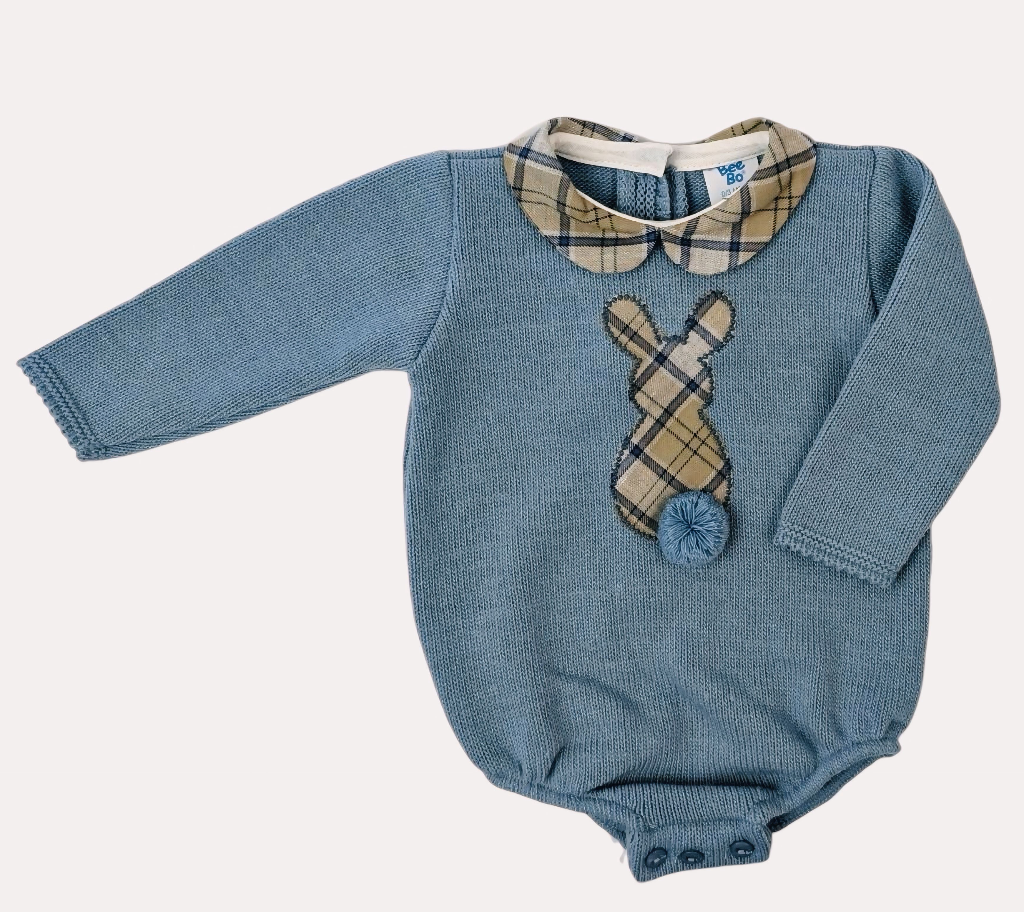 Gebreide Baby Romper met Schattig Konijnmotief