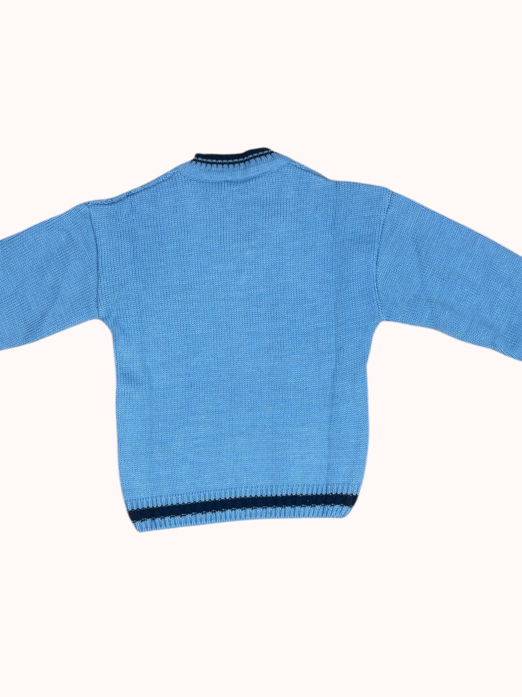 Lichtblauwe jongenstrui met V-hals