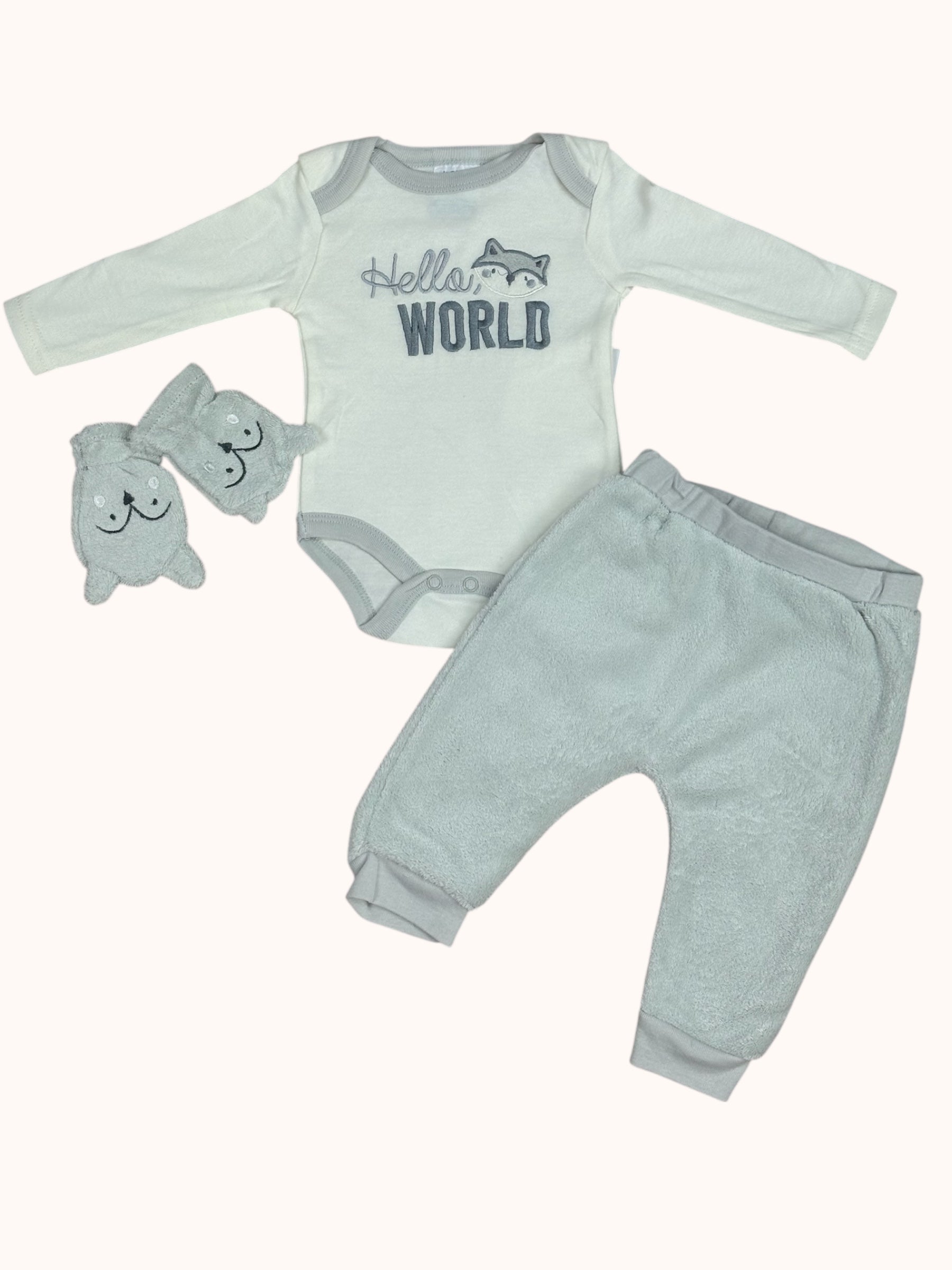 Ensemble bébé rose 5 pièces avec imprimé nœud et cœur