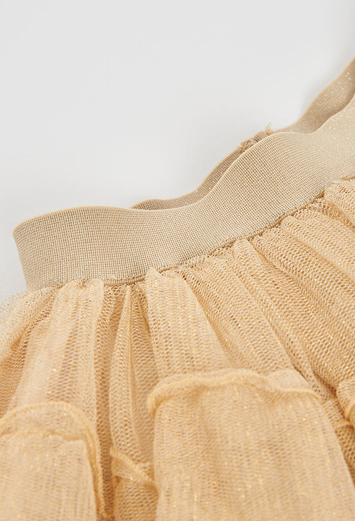 detail van de elastische taille op de Boboli meisjes tulerok