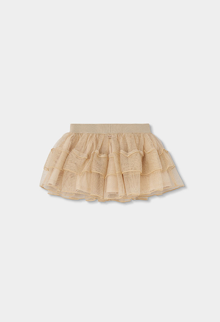 goudkleurige Boboli tulerok voor meisjes, vooraanzicht