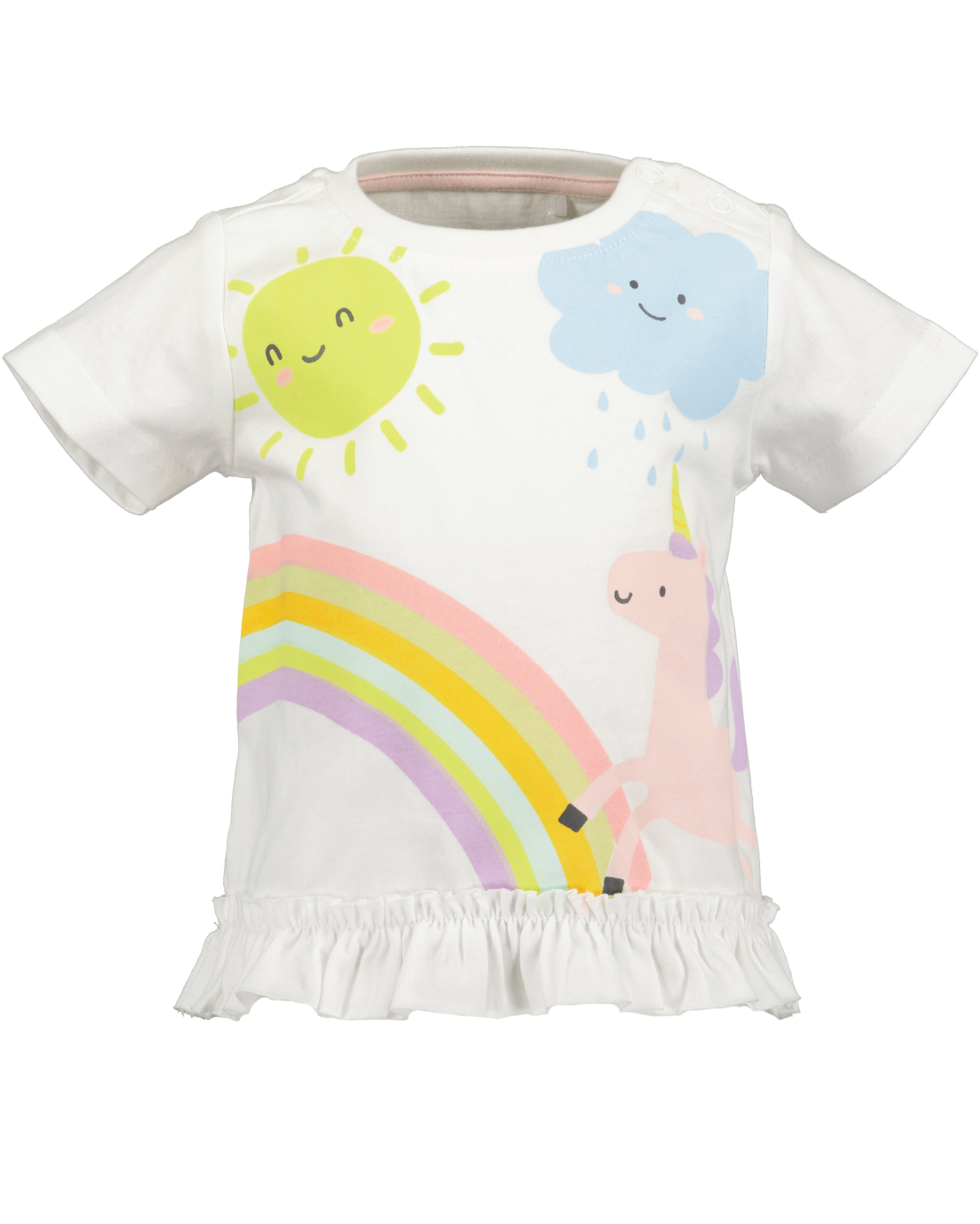 Baby meisjes t-shirt met eenhoorn en regenboog print – Elisa Kids Boutique