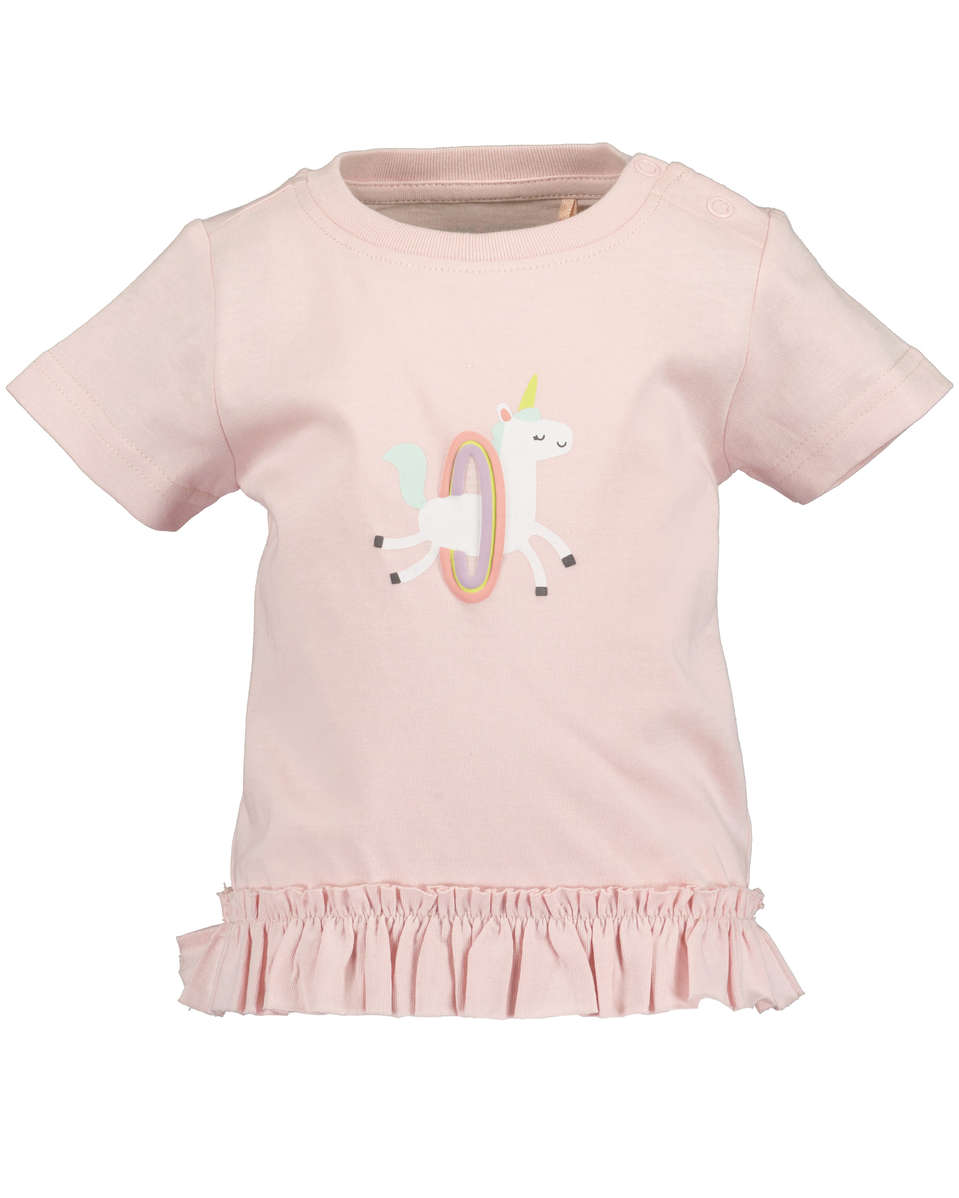 Baby meisjes t-shirt roze met eenhoorn en regenboog print – Elisa Kids Boutique
