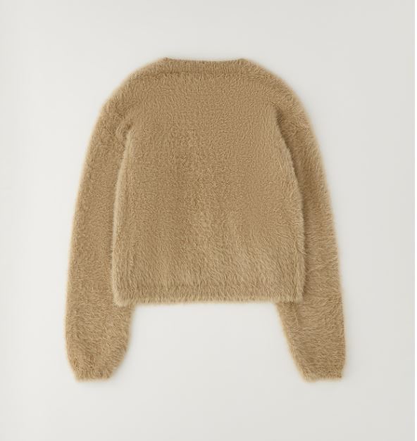 Pluizige trui meisjes camel – iDO