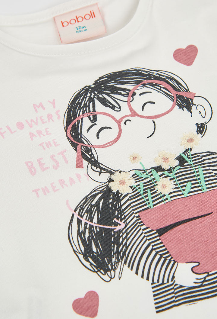Boboli meisjeslongsleeve met drukknoopjes op de schouder, detail