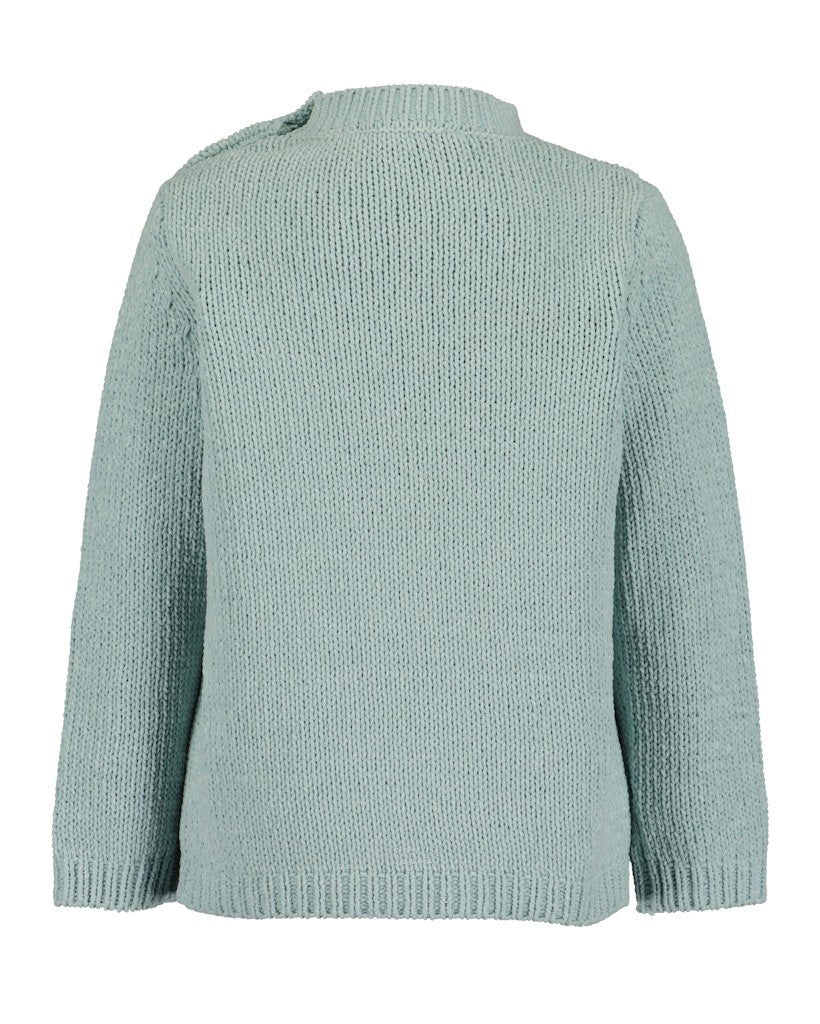 Mintgroene gebreide babytrui voor meisjes van Blue Seven – achteraanzicht