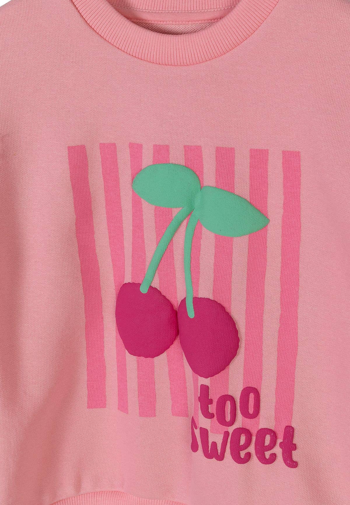 Minoti Meisjes Set Roze “Too Sweet” – Sweater & Broek 2-delig