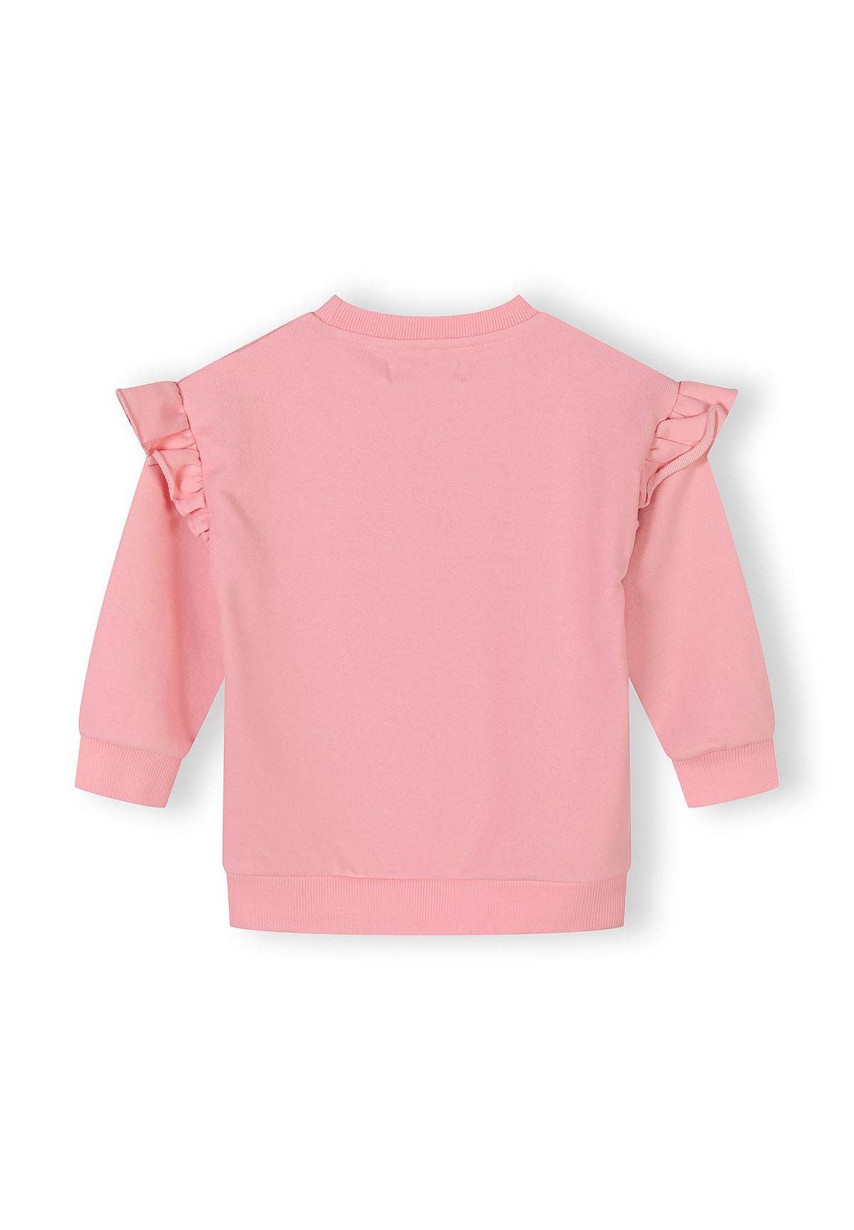 Minoti meisjes set roze casual outfit met broek