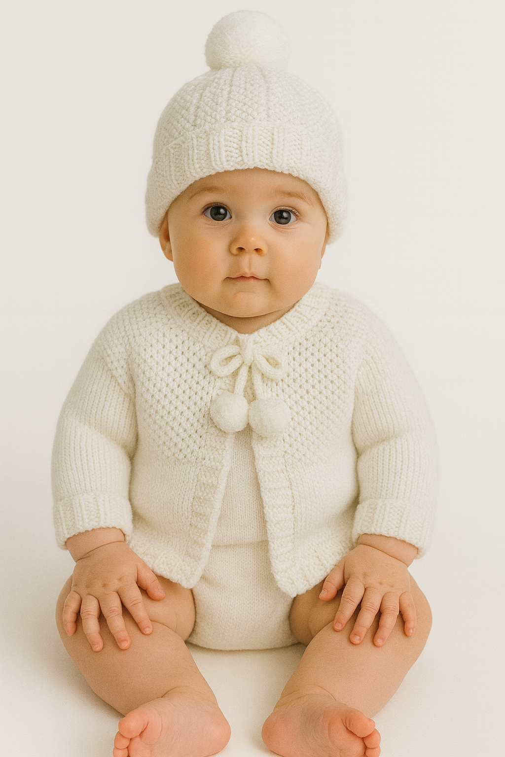 Ensemble bébé rose 5 pièces avec imprimé nœud et cœur