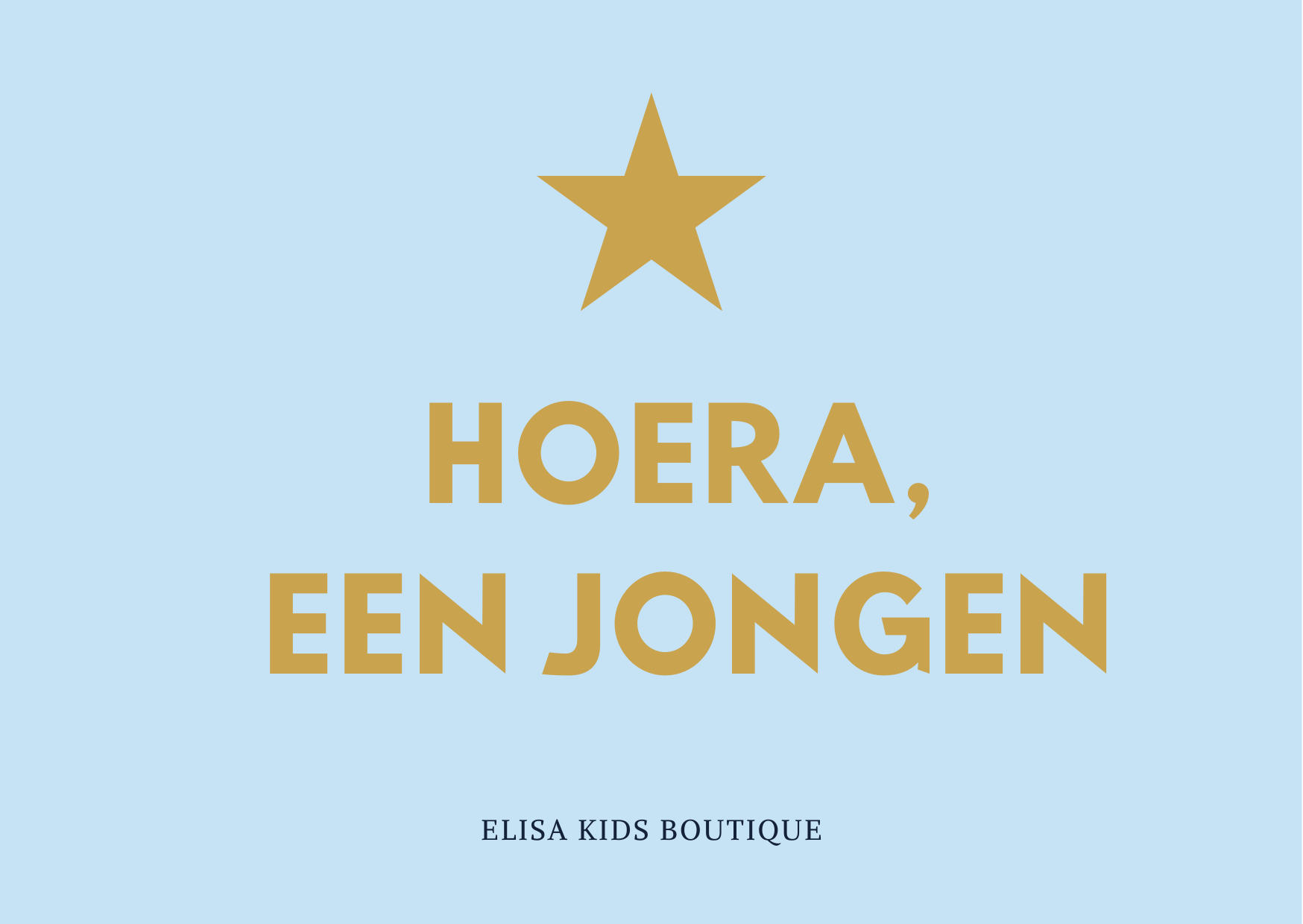 Cadeaubon - Hoera een jongen!